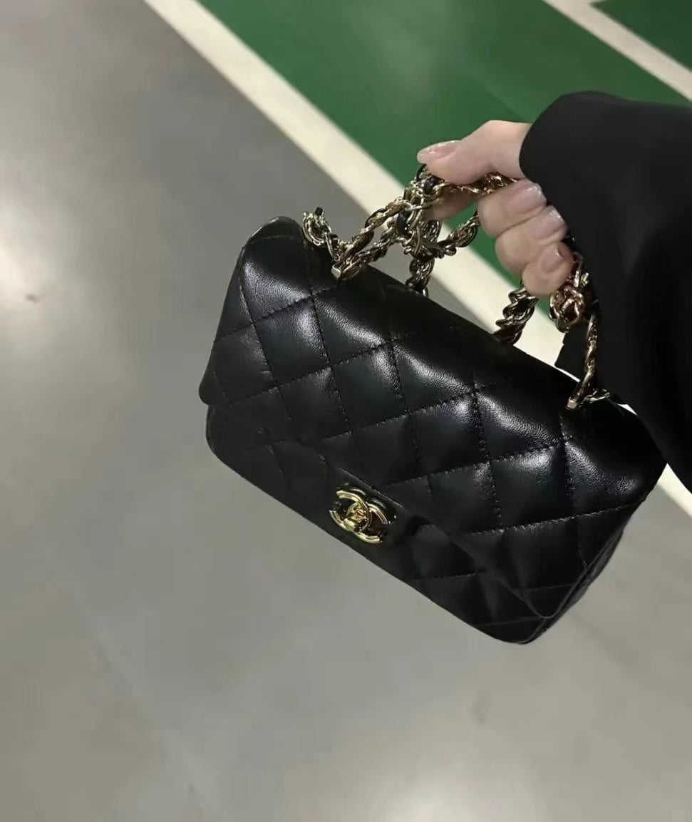 小香家-Chanel 23A CF水鑽手柄 黑色