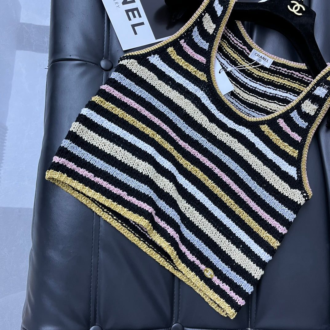小香家-2403 24新品上架圓領條紋背心