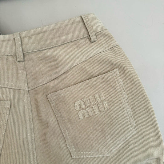 穆M家-2404 24春夏新款復古燈芯絨短褲