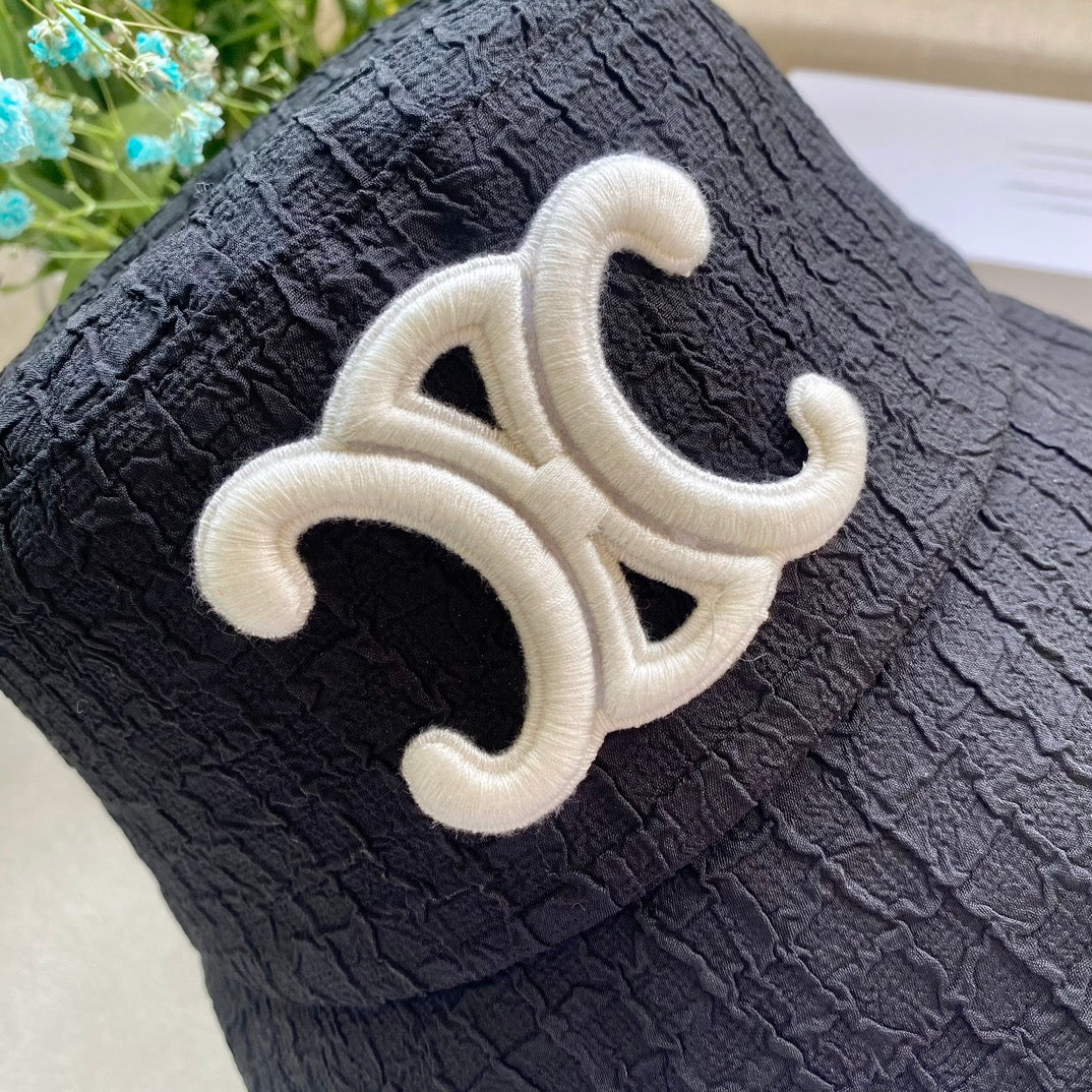 賽C家-春夏新款大Logo漁夫帽 黑色