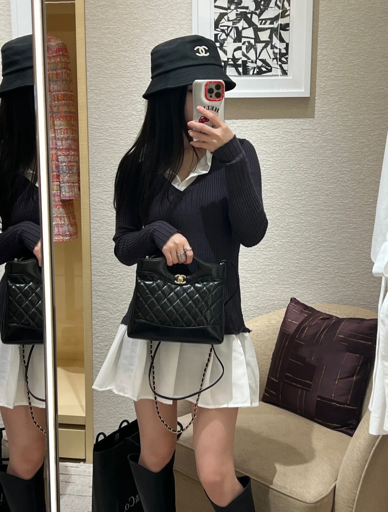小香家-24S mini 31bag油蠟羊皮 黑色