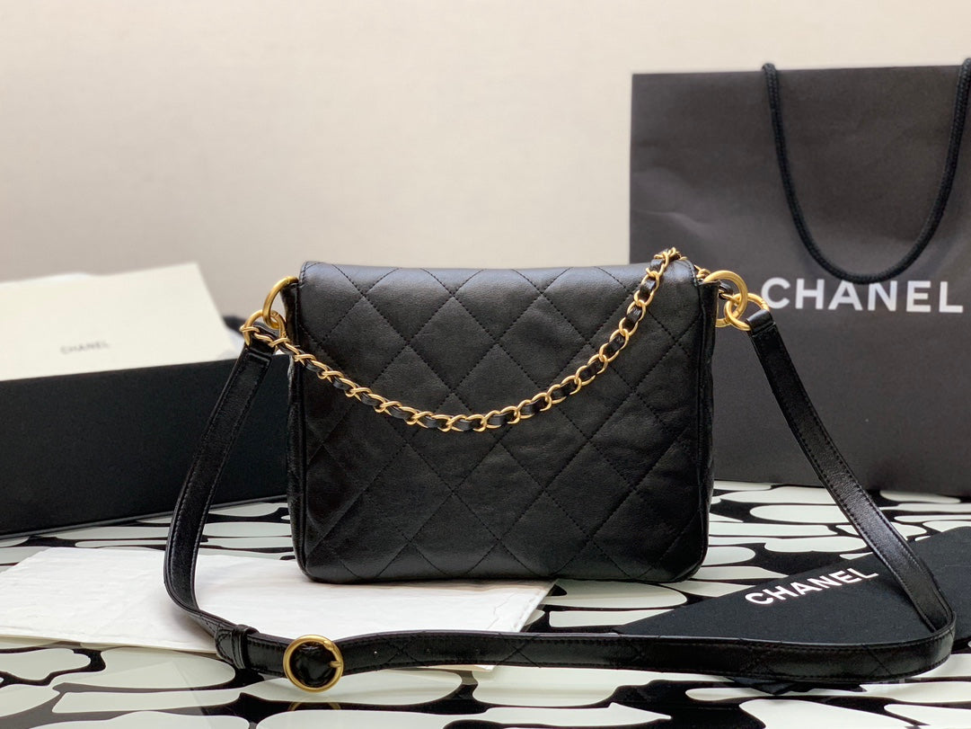 小香家-Chanel Hobo 復古單肩包 黑色
