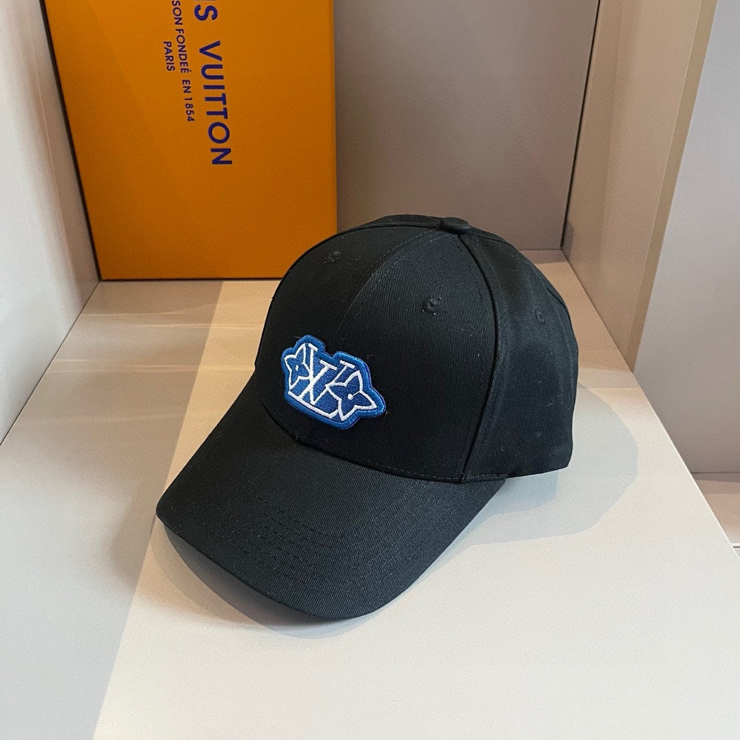 路L家-新款Logo刺繡鴨舌帽 黑色