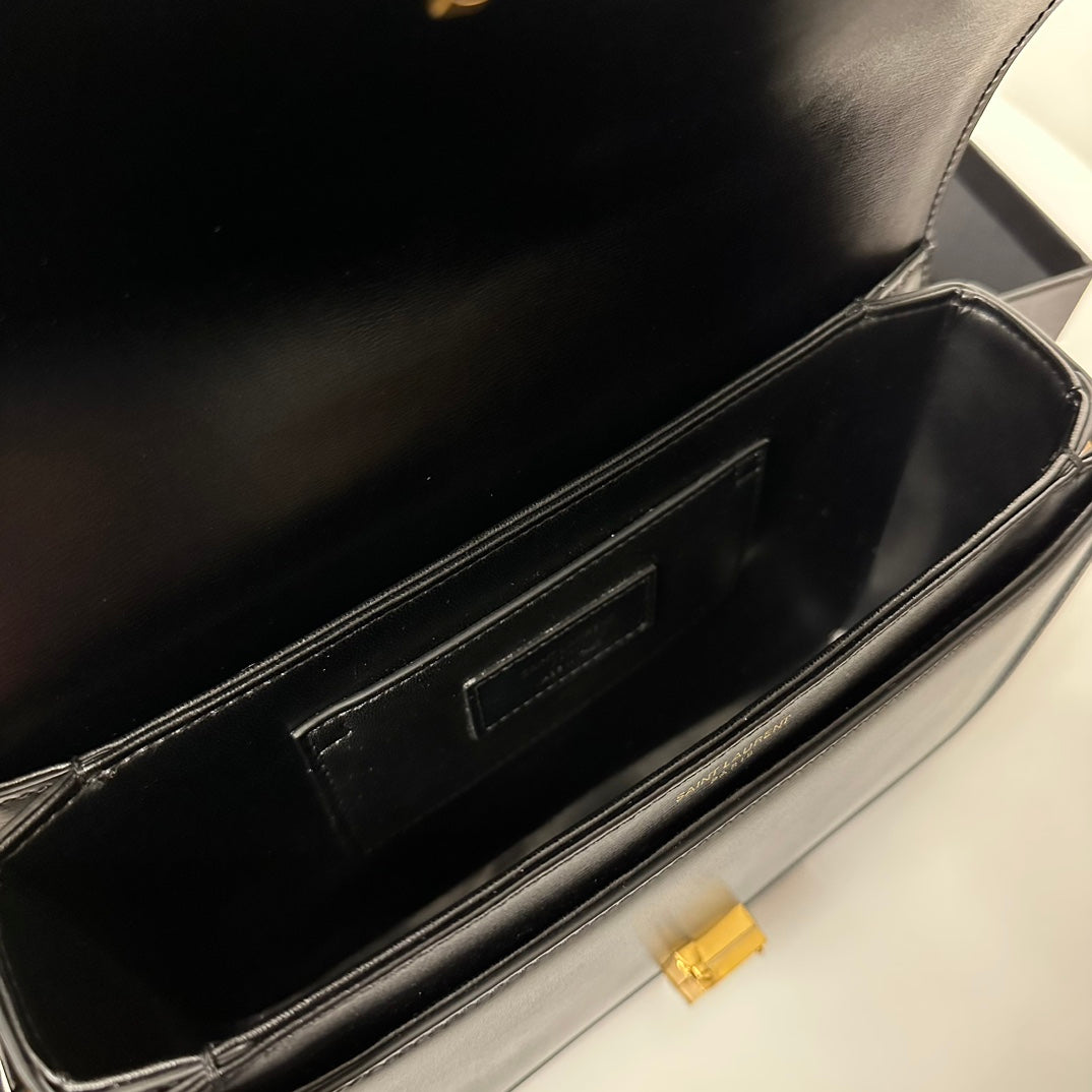 聖Y羅-BOX SAINT LAURENT 豆腐包 大號 黑色