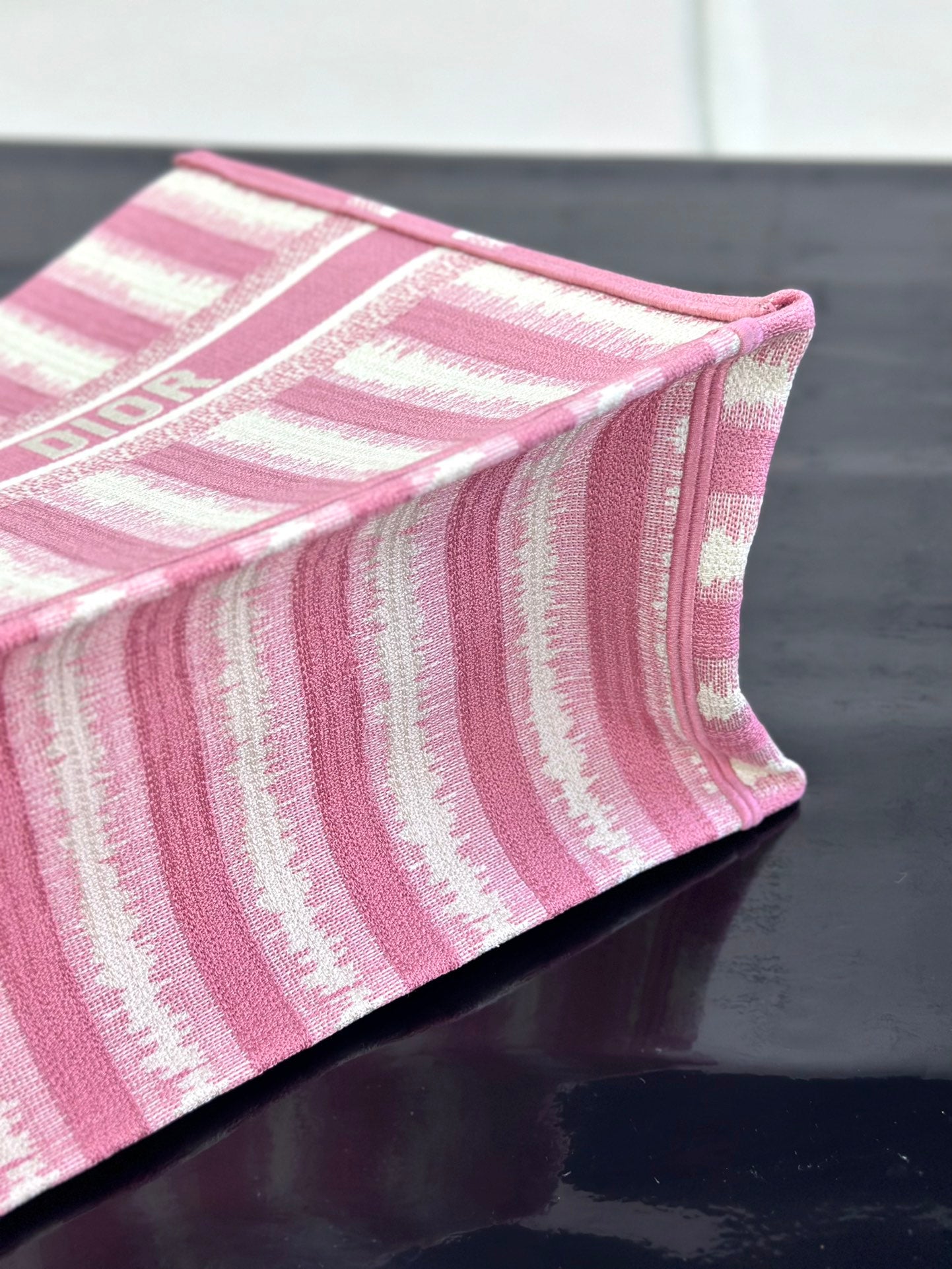 迪D家-大號book托特包 粉色刺繡