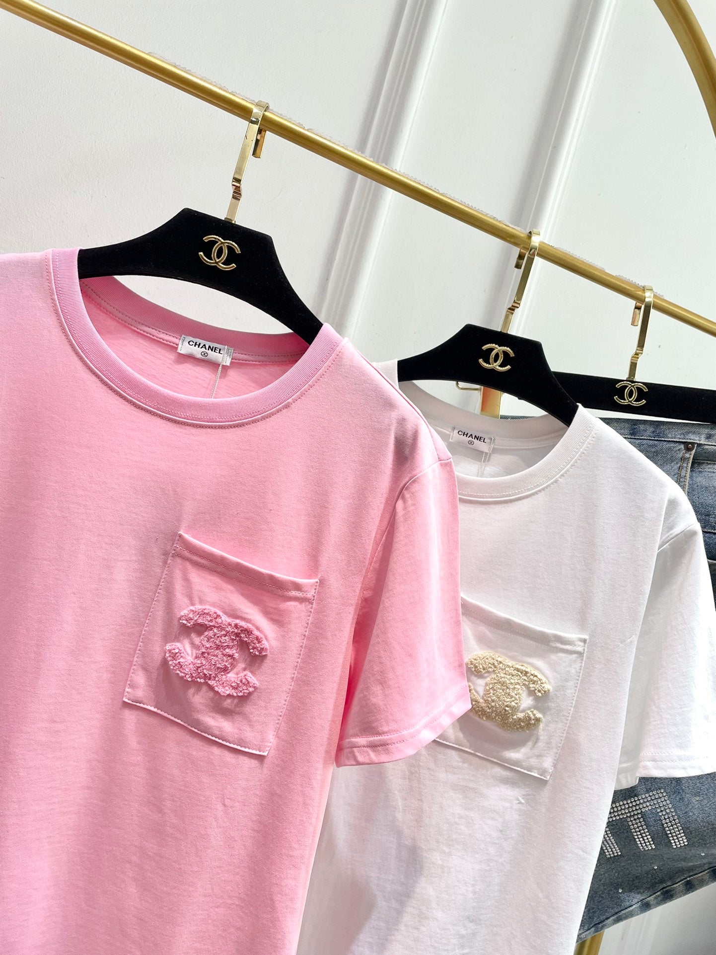小香家-2403 立體Logo短袖Tee 粉色