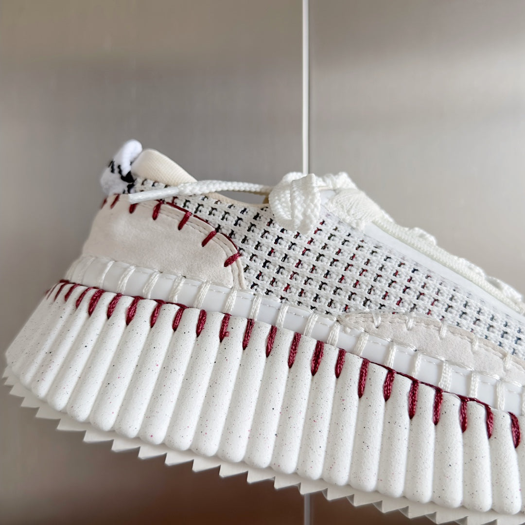 克羅C-Nama sneaker彩虹系列 網面拼色休閒運動鞋 白色