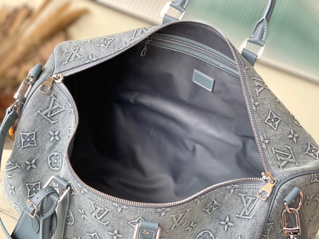 M22532 路L家-Keepall Bandoulière 50旅行袋 牛仔款