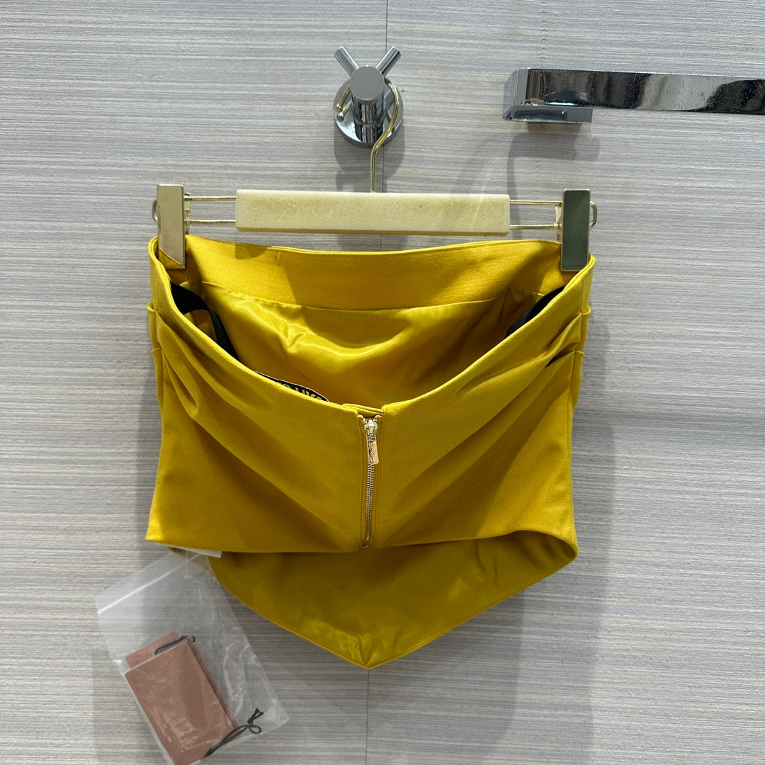 穆M家-2404 24春夏新品疊搭天菜抹胸小可愛 黃色