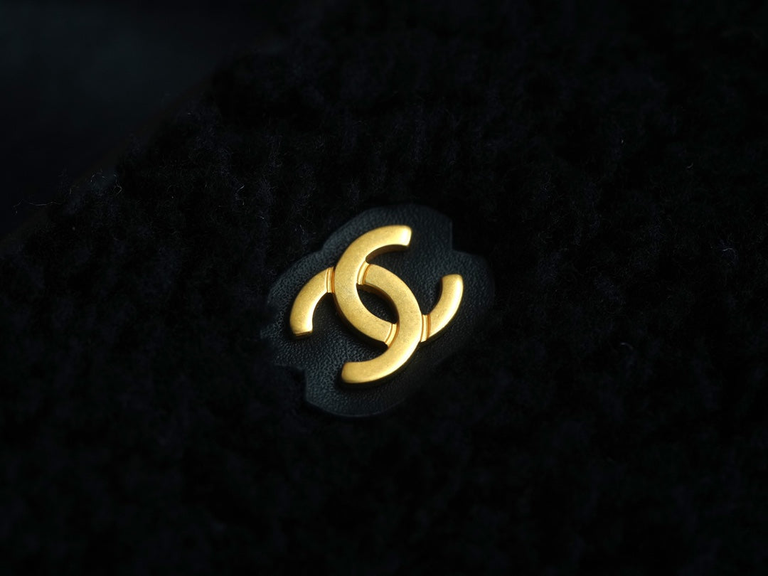 小香家-Chanel 22號手袋 羊羔毛款 黑色
