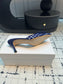 Manolo Blahnik-2024 格狀高跟拖鞋 藍色