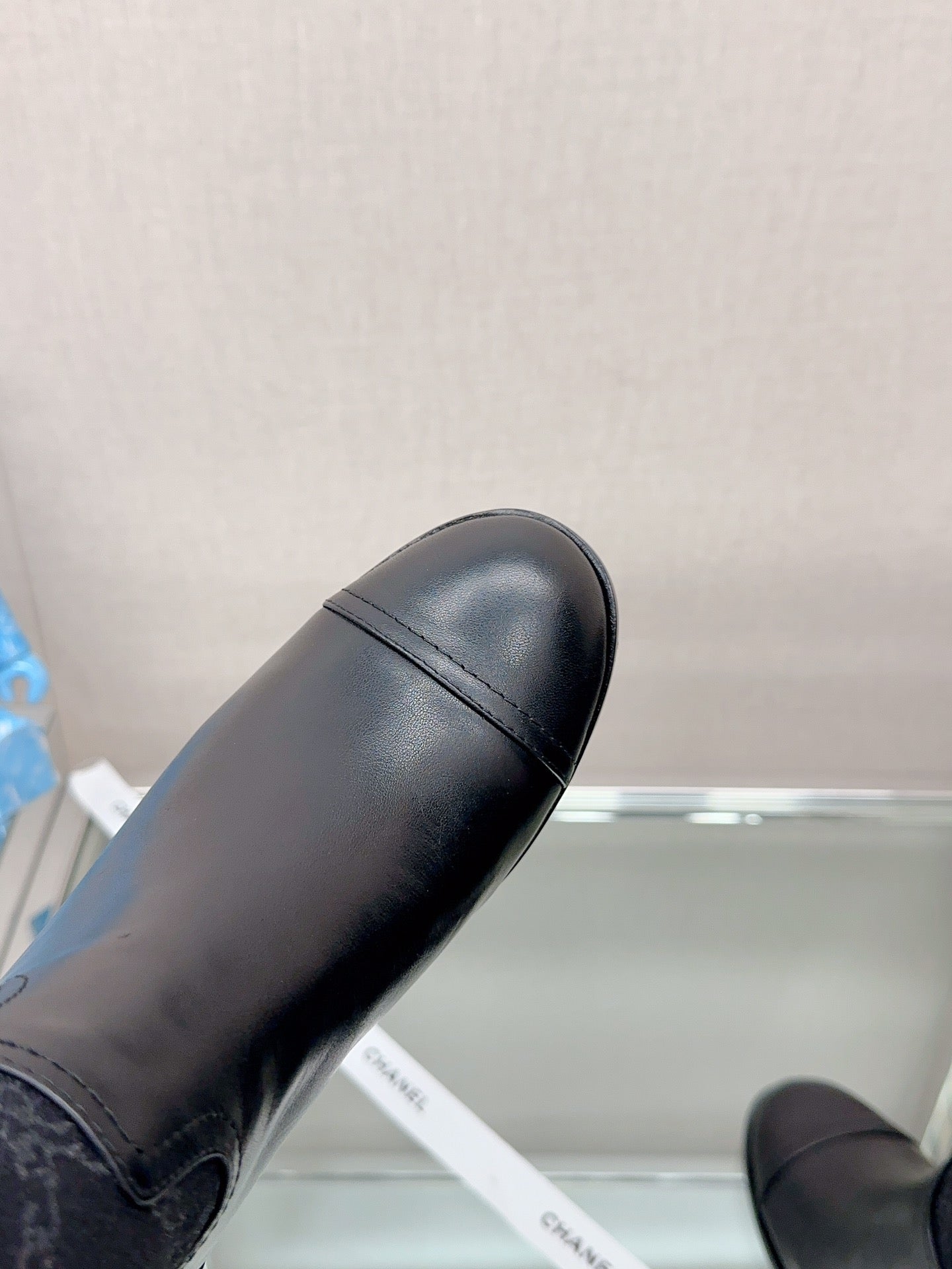 小香家-2023秋冬新款 粗跟長靴 黑色