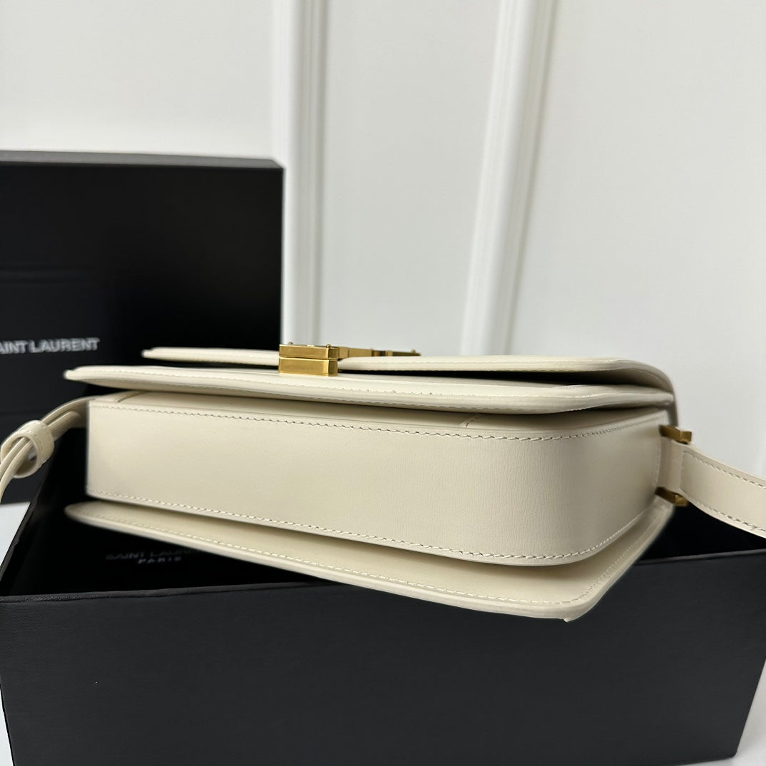 聖Y羅-BOX SAINT LAURENT 豆腐包 大號 奶白色