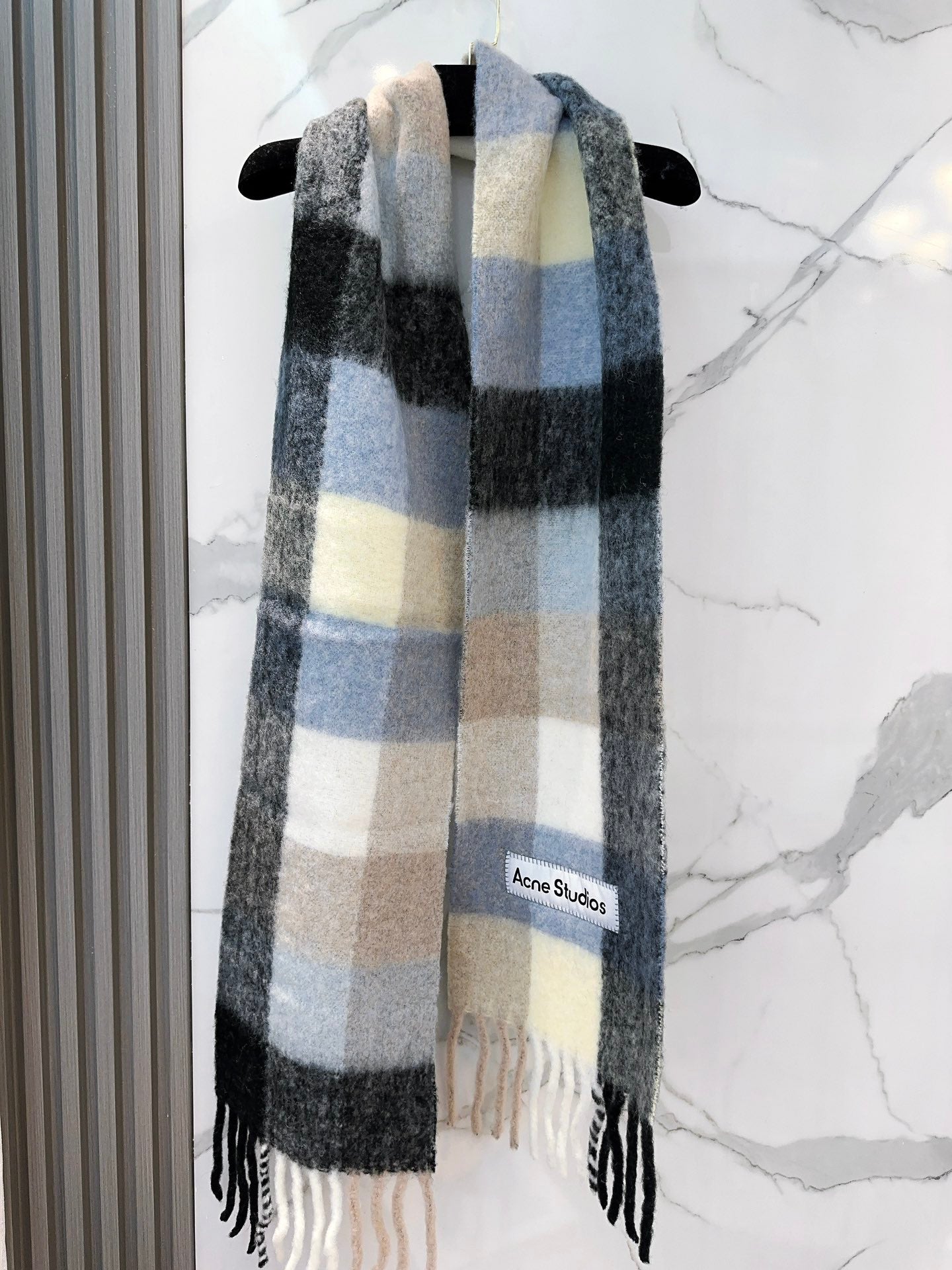 ACNE-2024彩虹圍巾 28*250 灰
