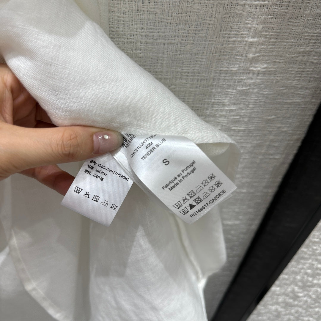 克羅C-2403 24早春新品英式溶花刺繡連身裙
