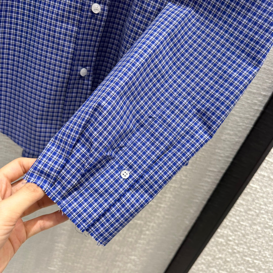 穆M家-2404 24春夏新品本季最火格紋襯衫