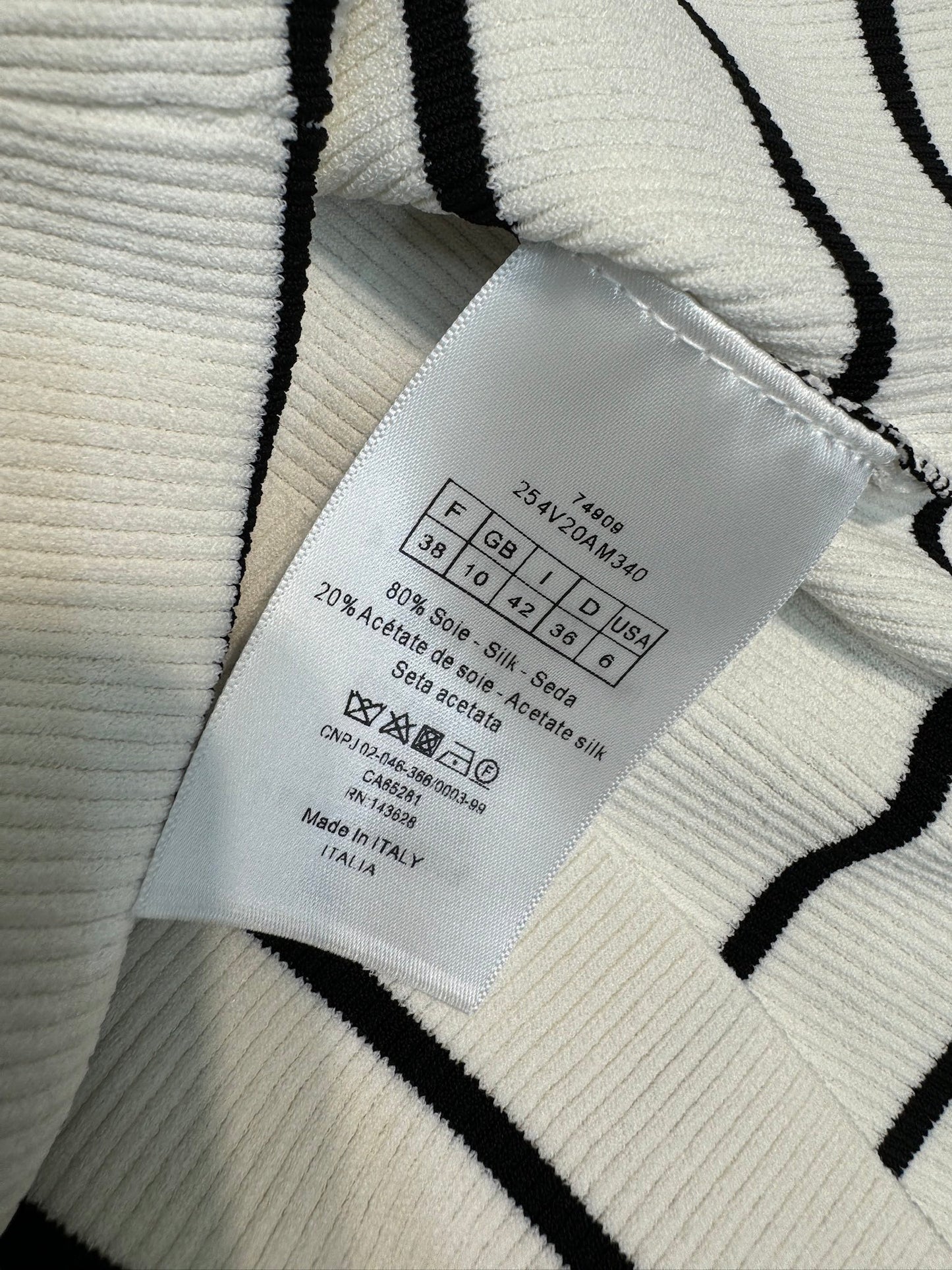 迪D家-2403 撞色條紋針織背心 白色