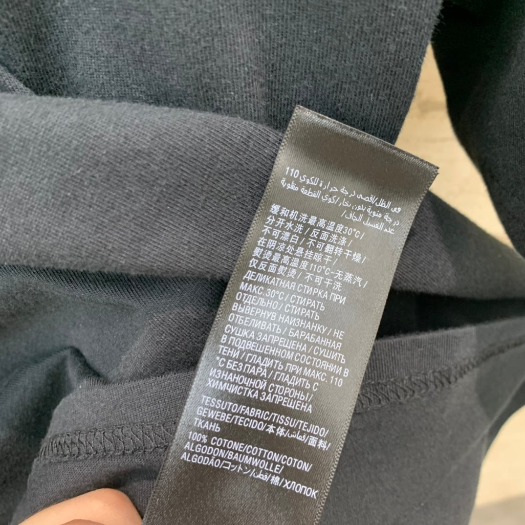 巴黎世-2403 溶解可樂印花寬鬆版短袖TEE 男女同款 黑色