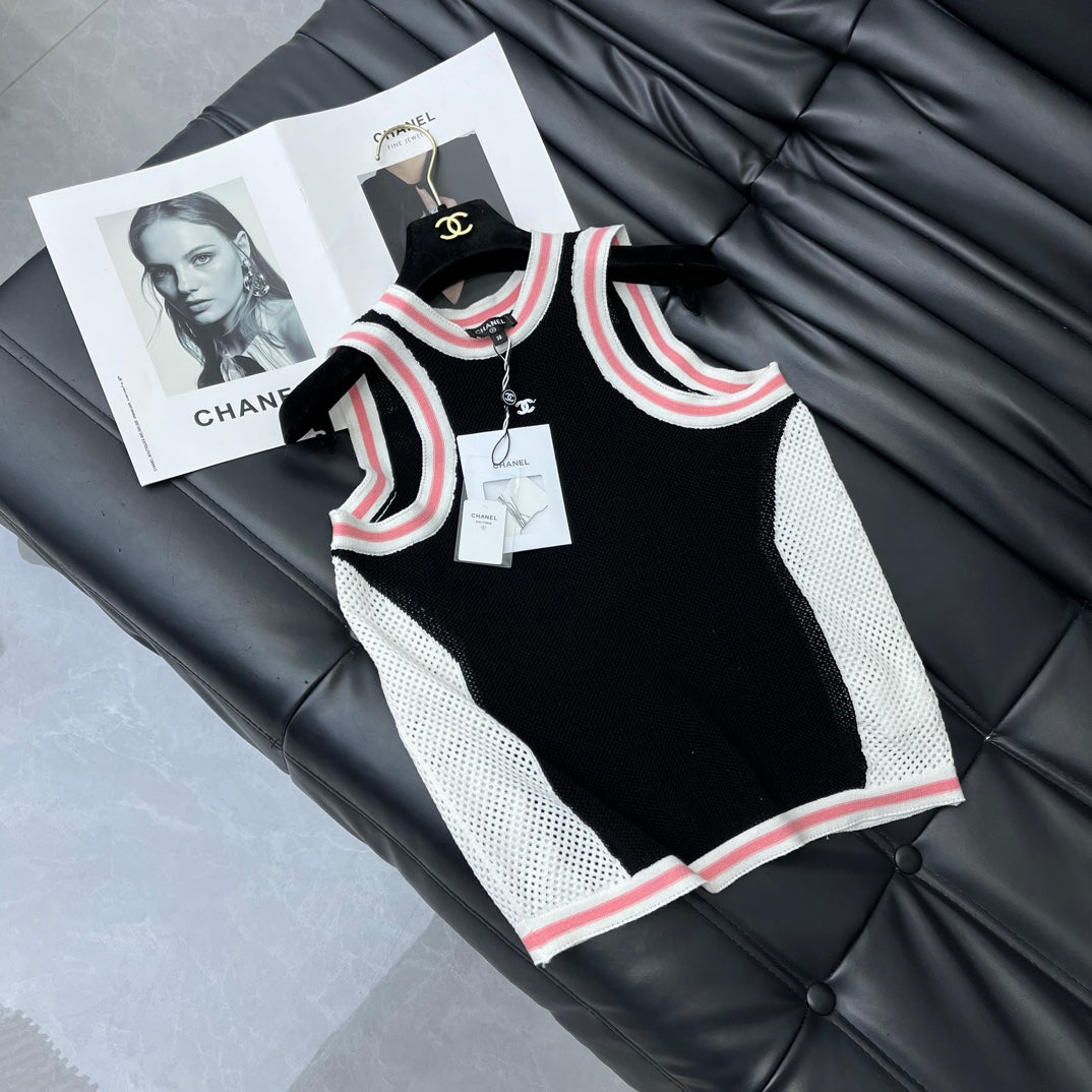 小香家-2403 24新品上架挖肩鏤空背心
