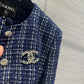小香家-2403 24早春新品高級藍白金短款小外套