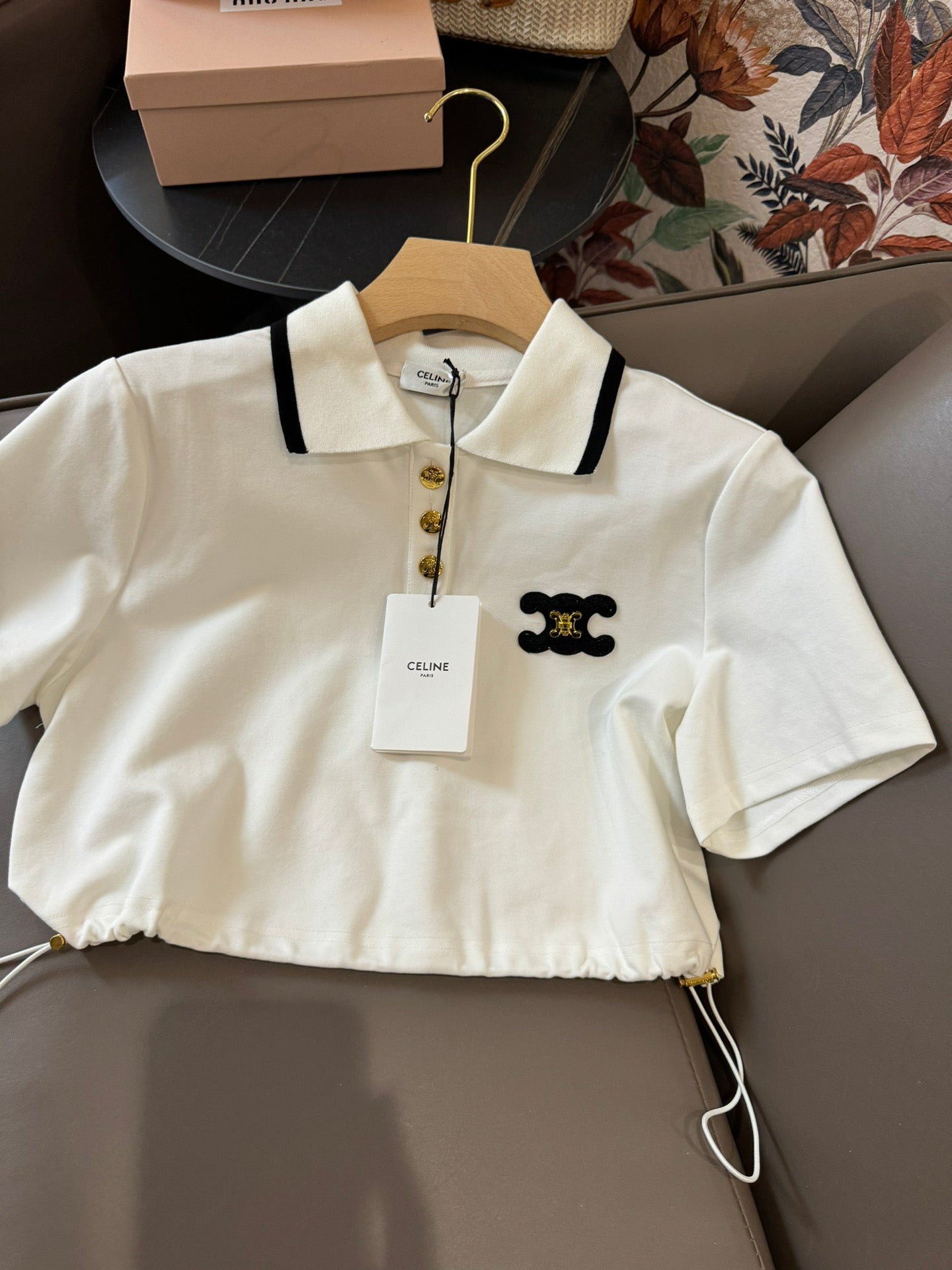 賽C家-2404 短袖polo衫套裝 白色