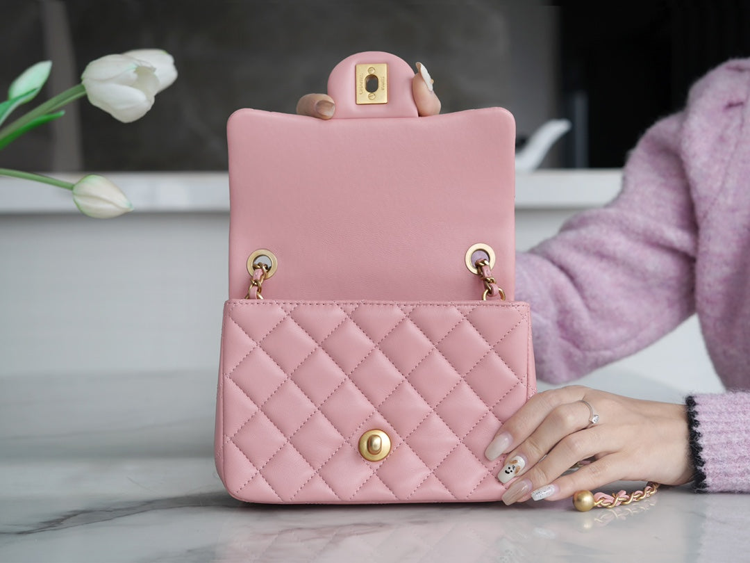 小香家_Chanel 23k 金球方胖子 粉色