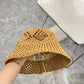 穆M家-2024新款簍空簡約漁夫帽 卡其色