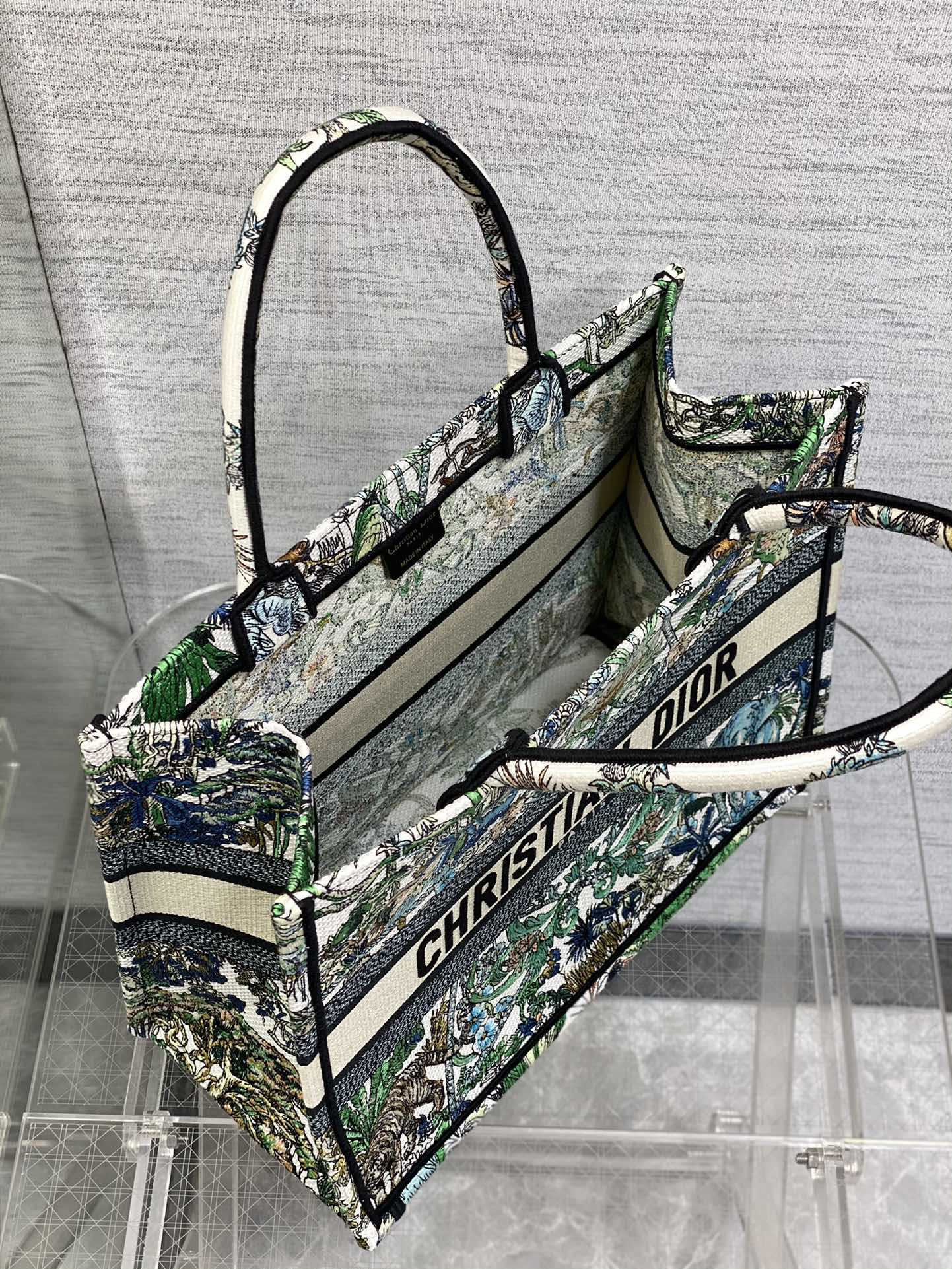迪D家-Book Tote 2023春夏系列 浪漫花刺繡 中號