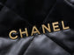 小香家-Chanel 22號手袋 橫版 黑金色