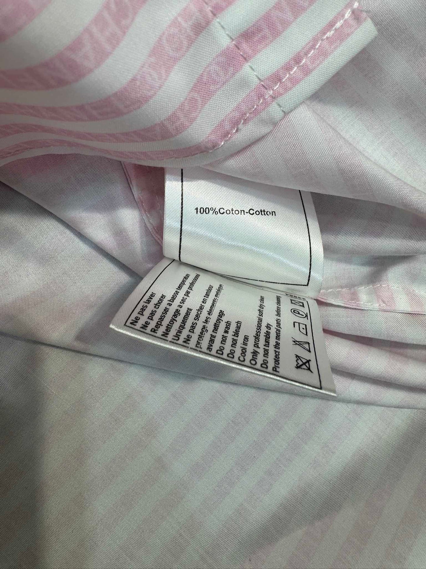 小香家-2403 重工珠片翻領長袖襯衫 粉色