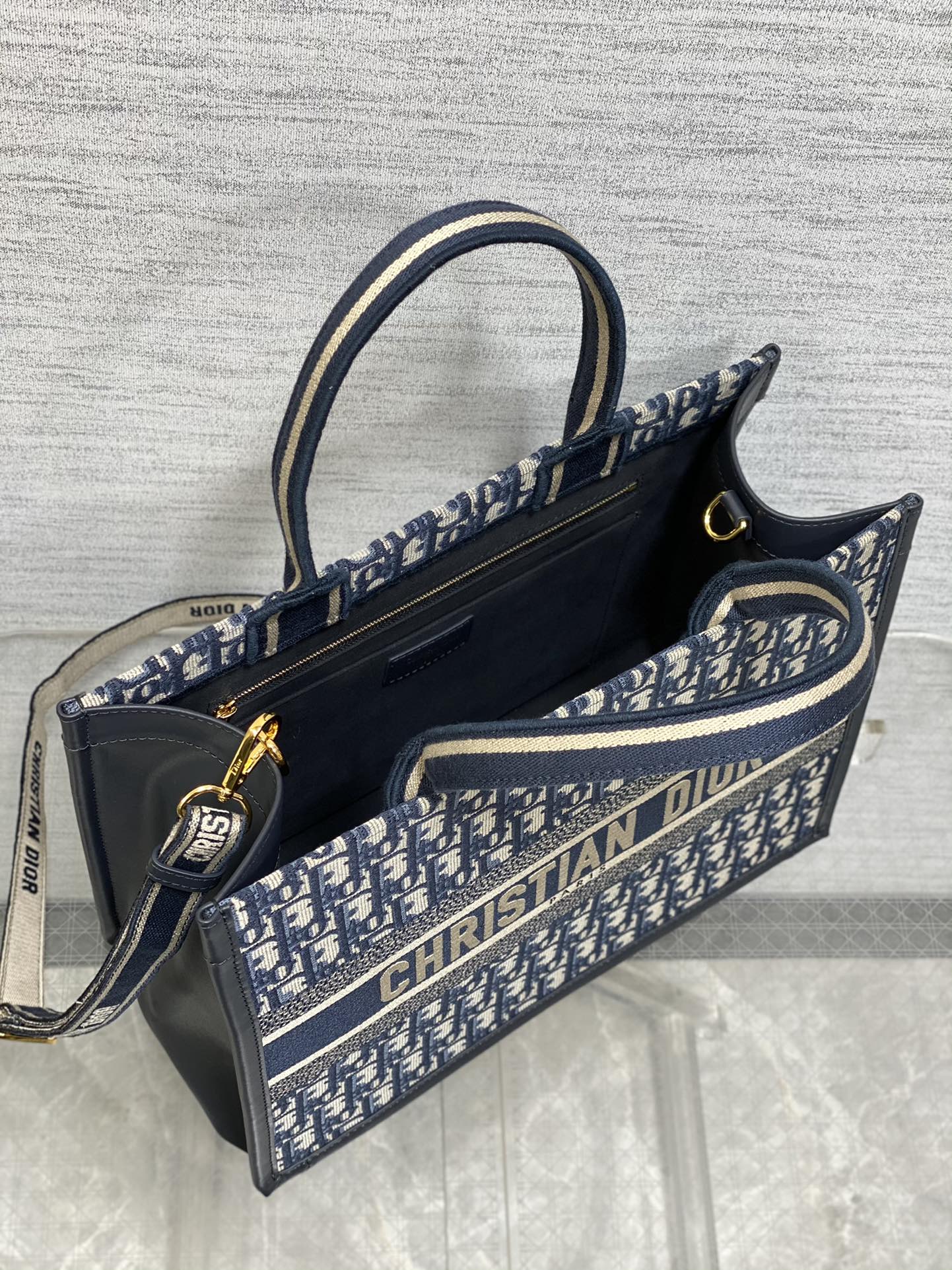 迪D家-秋冬新款 Tote 老藍花 中號