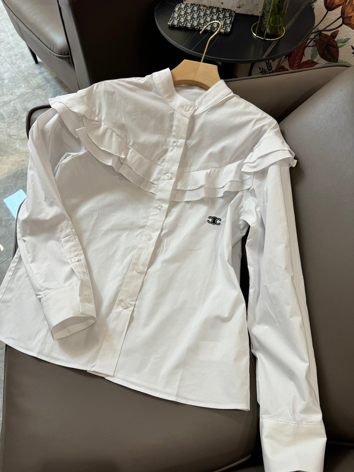 賽C家-2403 荷葉邊棉長袖襯衫