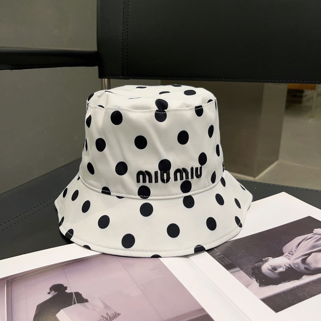 穆M家-點點漁夫帽 白色