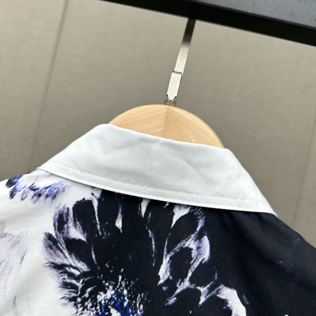 迪D家-2403 復古印花棉質連身裙