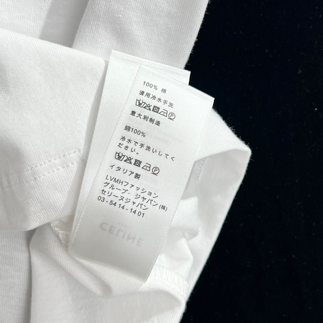 賽C家-2403 24早春新品虛線字母logoTEE 白色