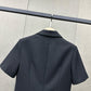 穆M家-2404 冷淡風短款西裝套裝 黑色