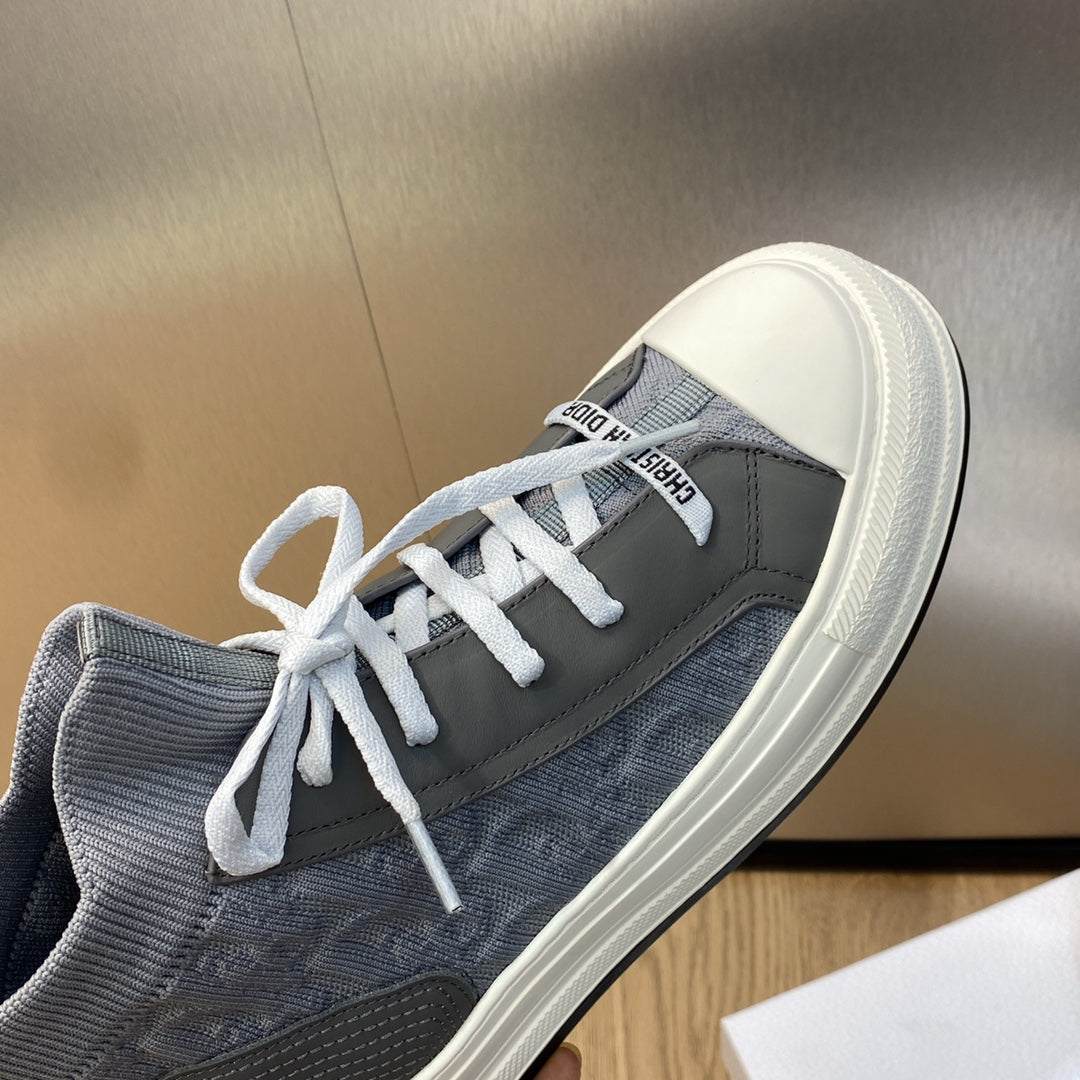 迪D家-2023秋冬新款 Walk'n厚底綁帶高筒休閒鞋 男女同款 灰色