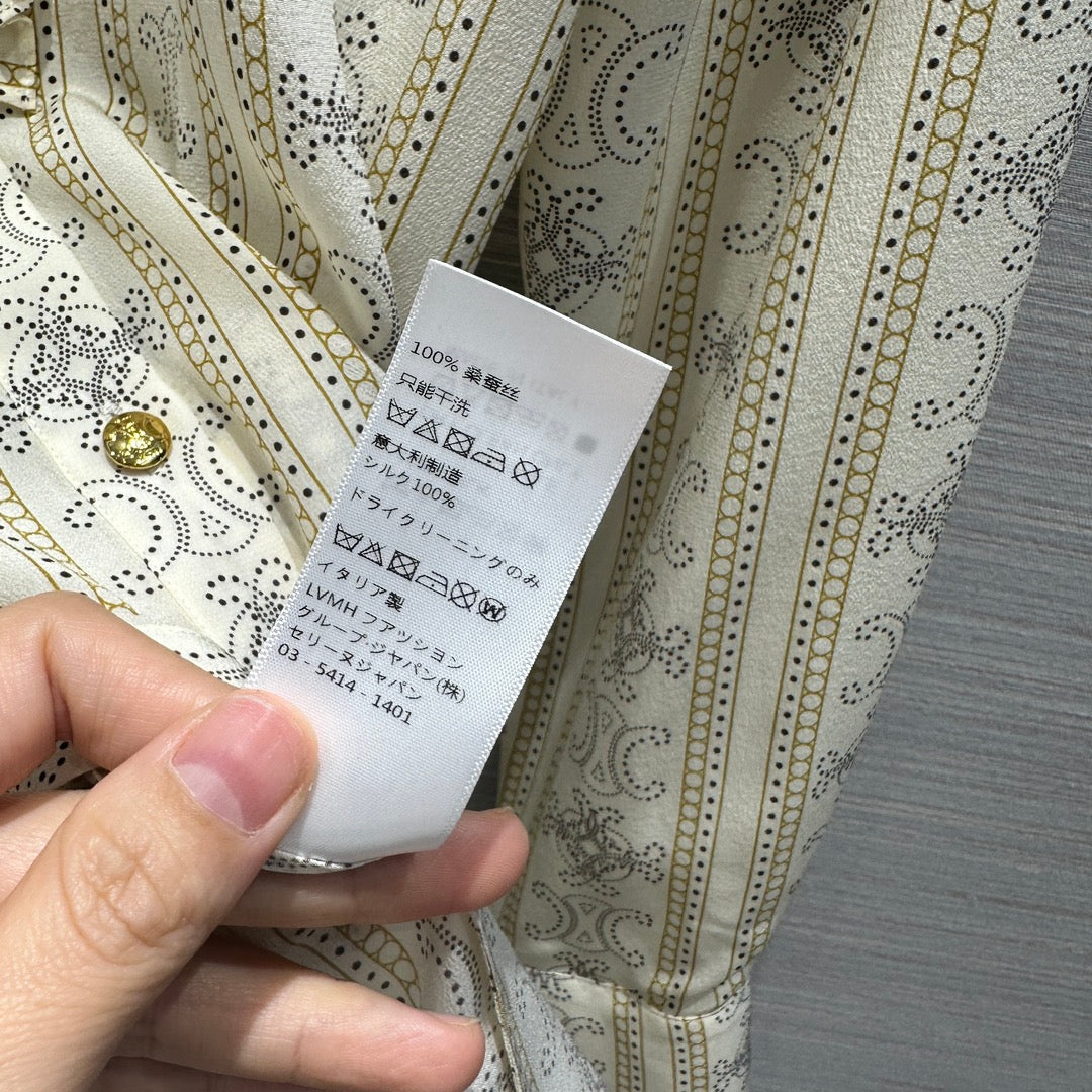 賽C家-2404 24春夏新品法式優雅氣質絲質襯衫