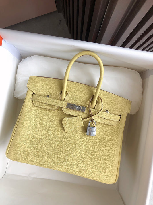 小愛款-Birkin 25 Togo 小雞黃 銀扣