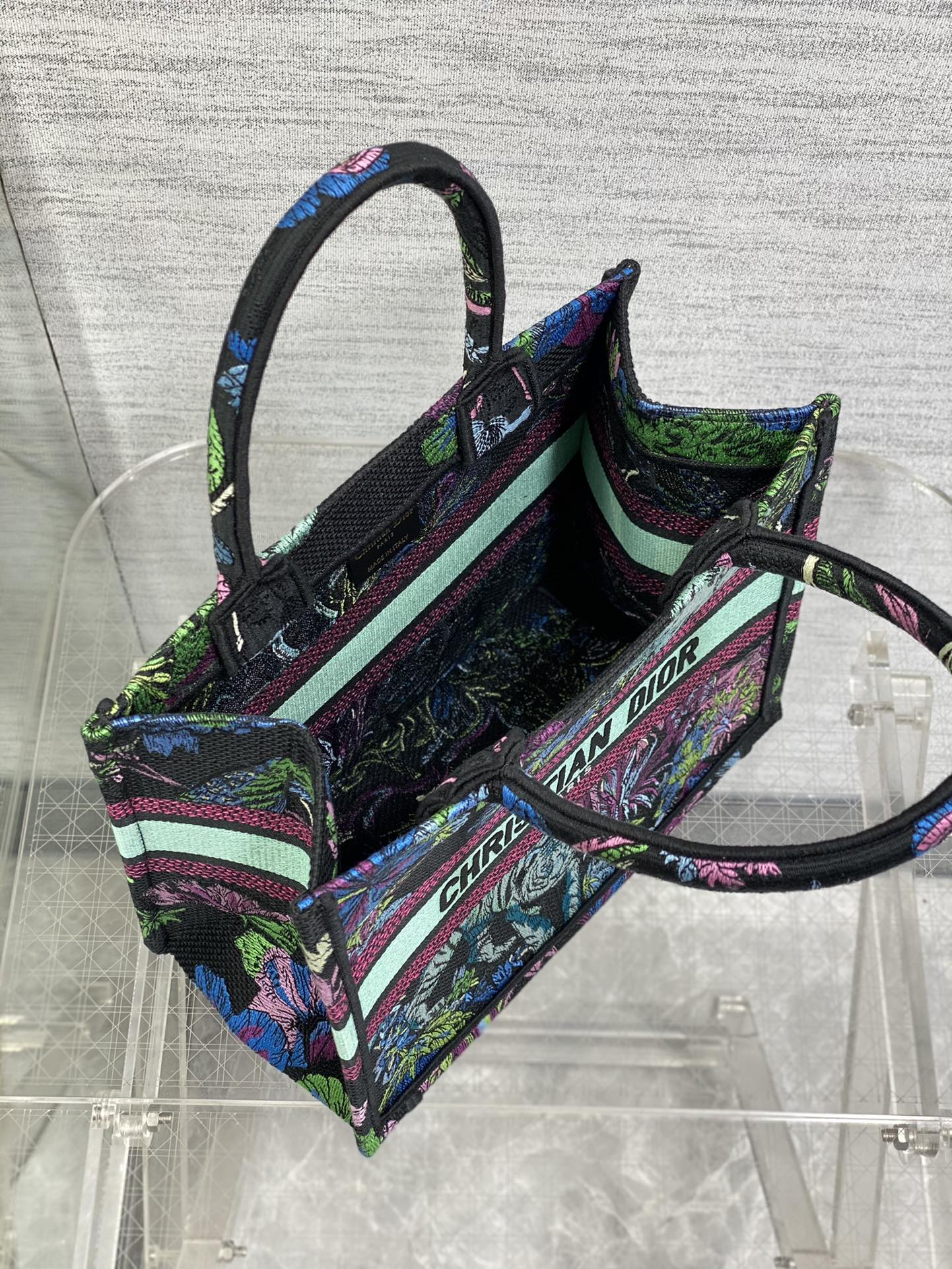迪D家-Book Tote 2023春夏系列 動物園藍綠色 小號