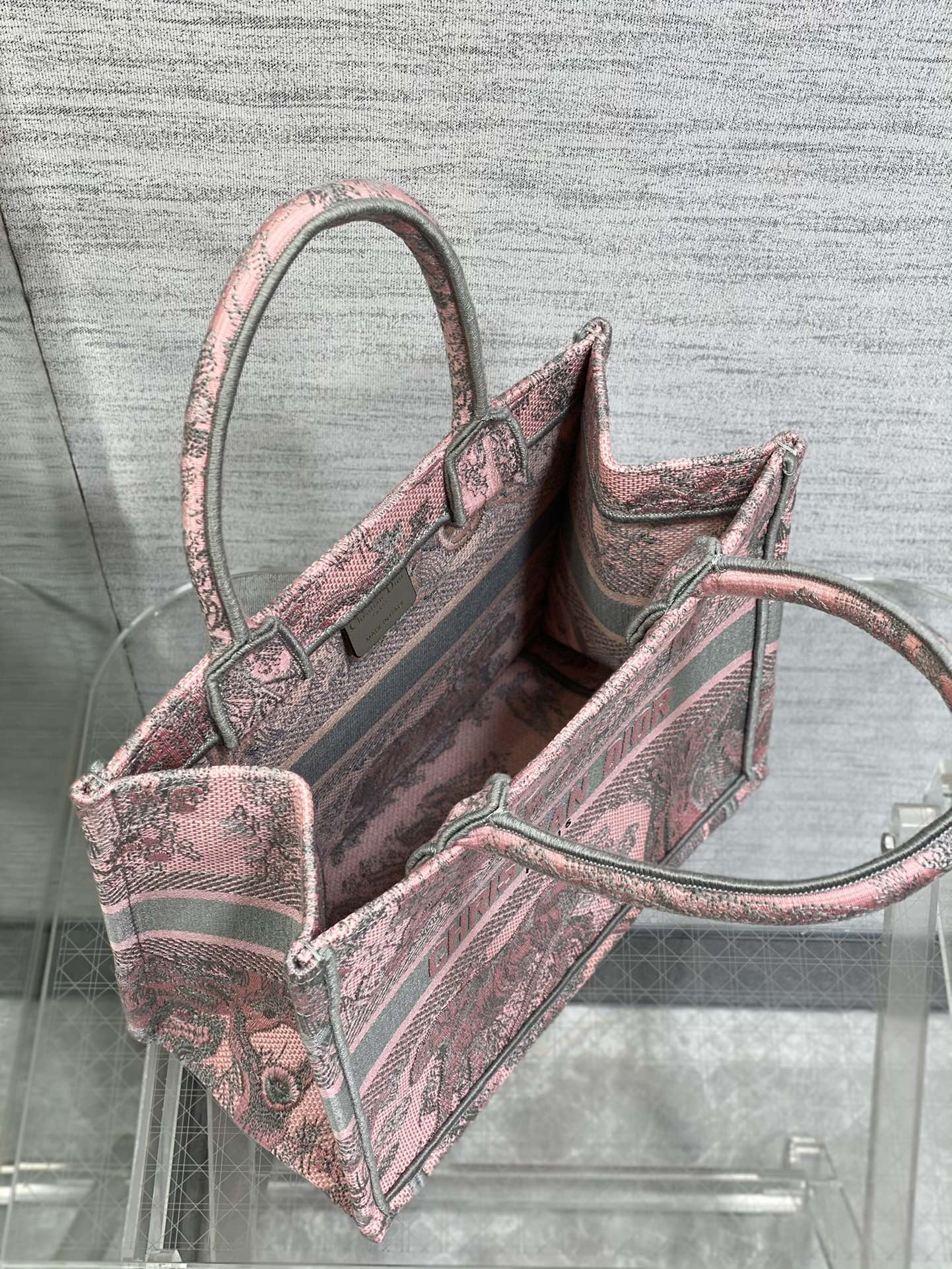 迪D家-Book Tote 2023春夏系列 動物園茹伊灰粉 小號
