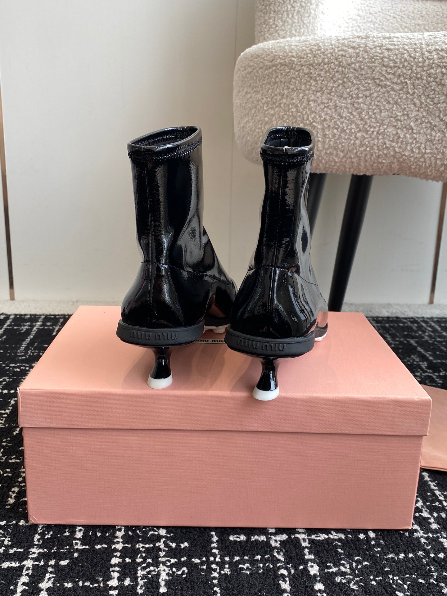 穆M家-2025彈力短靴 黑色