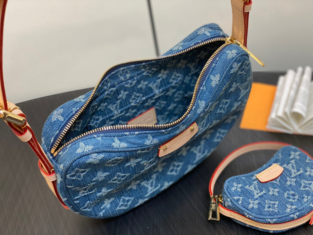 M46856 路L家-碗豆包系列 Croissant MM 可頌包 牛仔