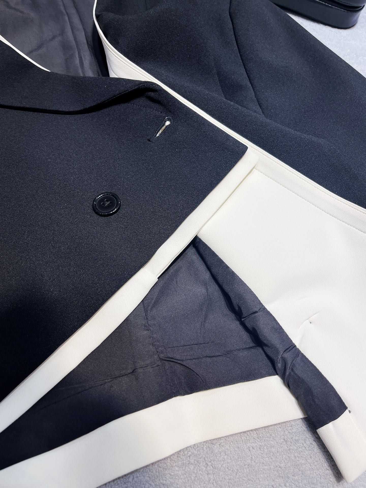 賽C家-2404 拼接假兩件小西服