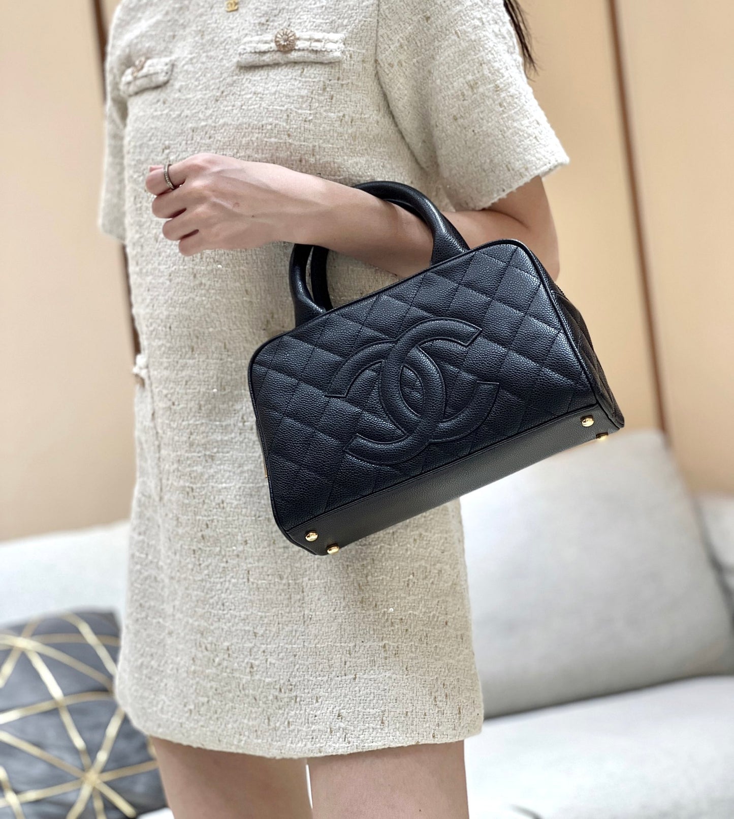 小香家-Chanel Vintage 中古保齡球包 黑色