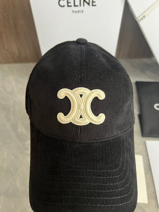 熱銷款 賽C家-燈芯絨凱旋標棒球帽 黑色