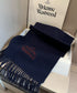 Vivienne westwood-2024經典素色圍巾 藍色