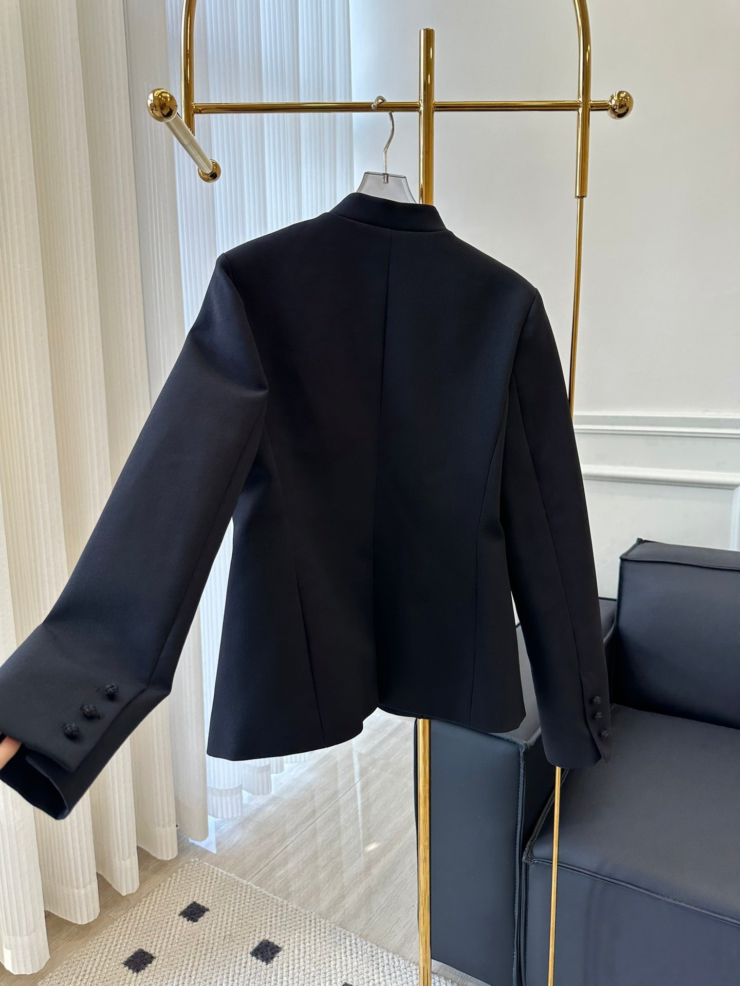 迪D家-2403 新款中式盤扣修身剪裁西服外套