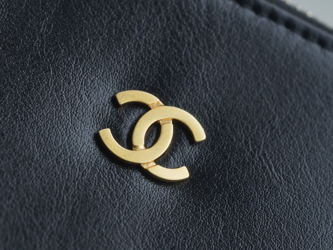 小香家-Chanel 22號手袋 黑金色大號