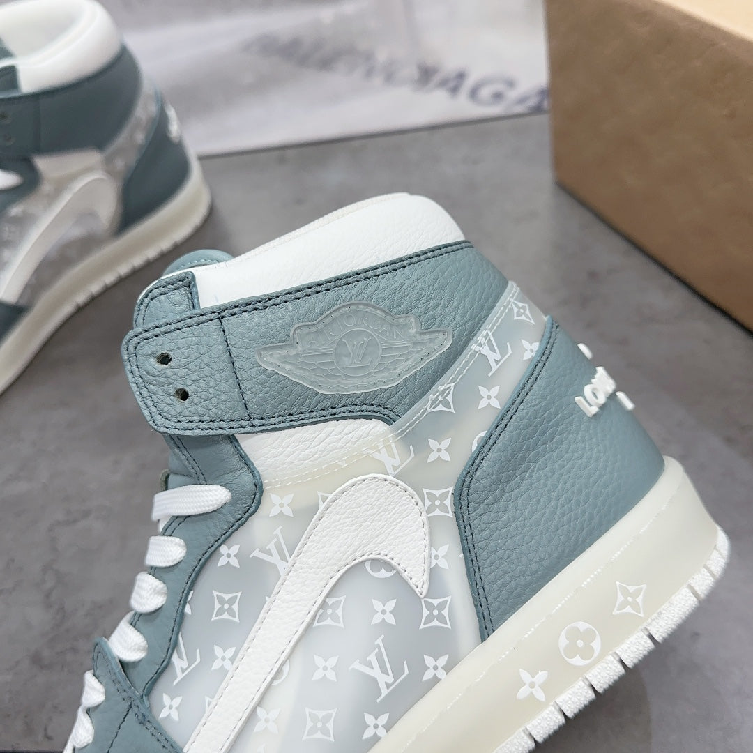 路L家-Air Jorda 1 Low AJ1 高筒運動鞋 聯名款 灰綠色